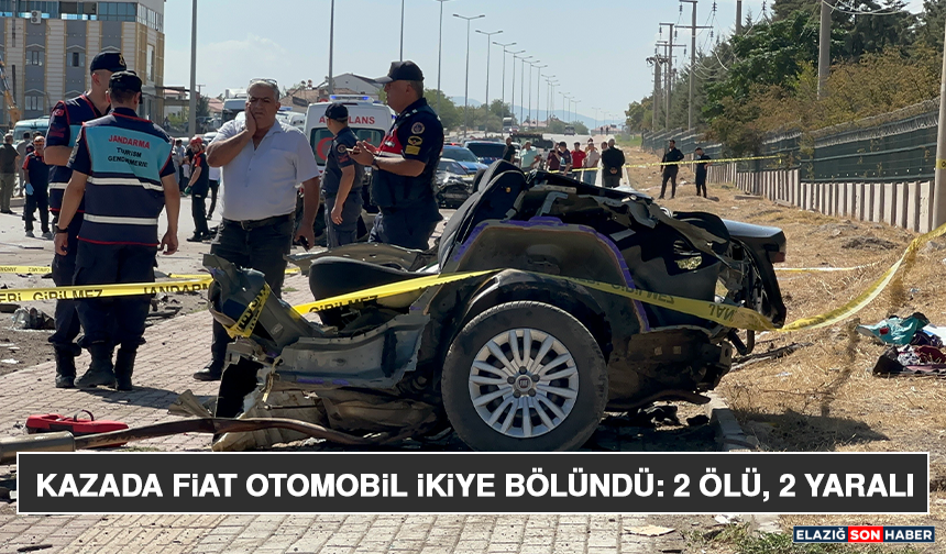 Kazada Fiat Otomobil İkiye Bölündü: 2 Ölü, 2 Yaralı
