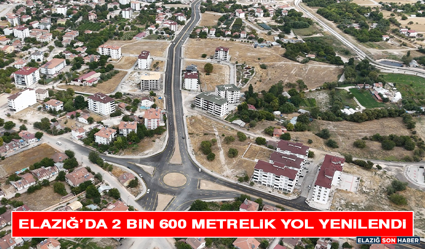 Elazığ’da 2 Bin 600 Metrelik Yol Yenilendi