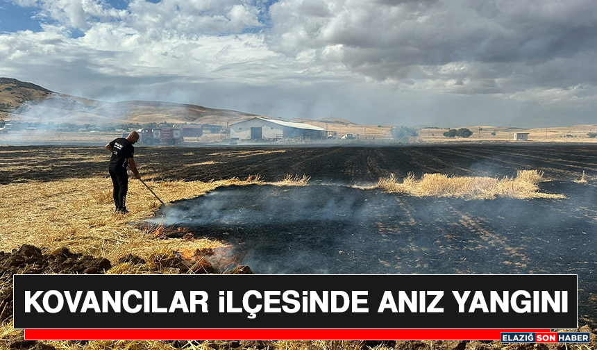 Kovancılar İlçesinde Anız Yangını