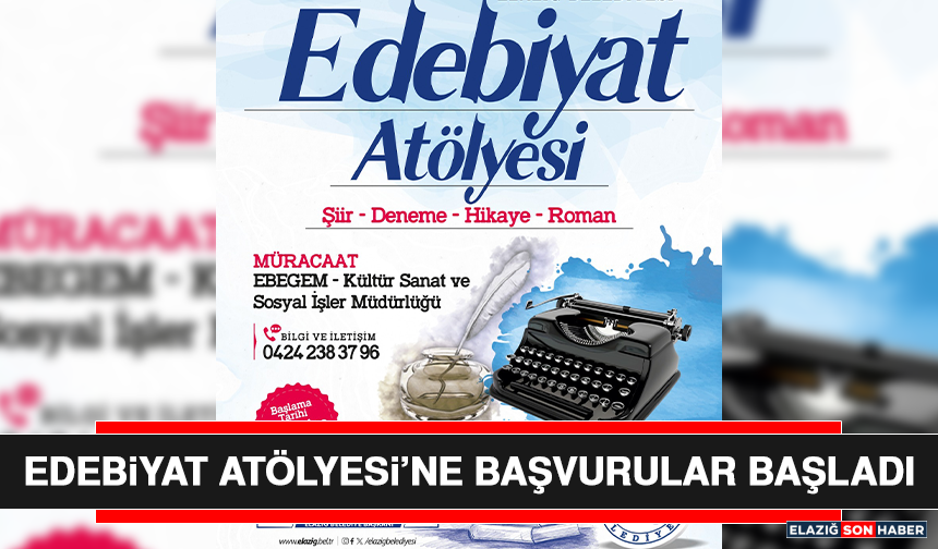Edebiyat Atölyesi’ne Başvurular Başladı