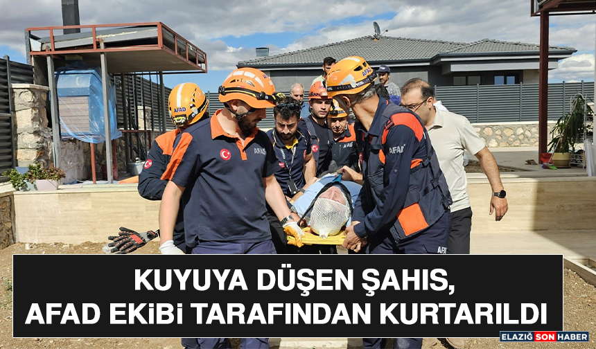 Kuyuya Düşen Şahıs, AFAD Ekibi Tarafından Kurtarıldı