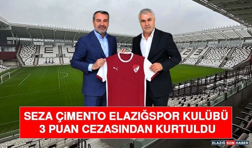 Seza Çimento Elazığspor Kulübü 3 Puan Cezasından Kurtuldu