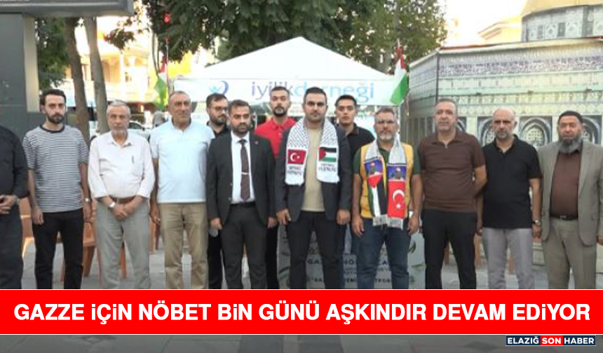 Gazze İçin Nöbet Bin Günü Aşkındır Devam Ediyor