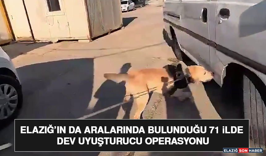 Elazığ’ın da Aralarında Bulunduğu 71 İlde Dev Uyuşturucu Operasyonu