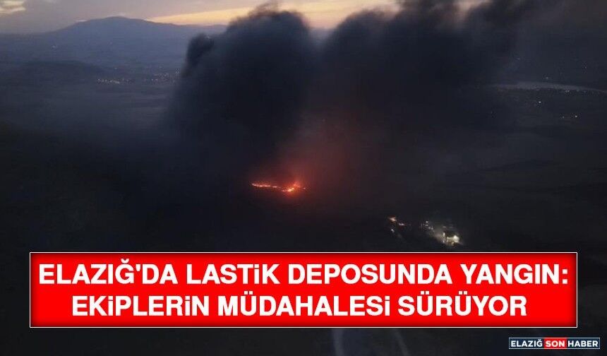 Elazığ'da Lastik Deposunda Yangın: Ekiplerin Müdahalesi Sürüyor