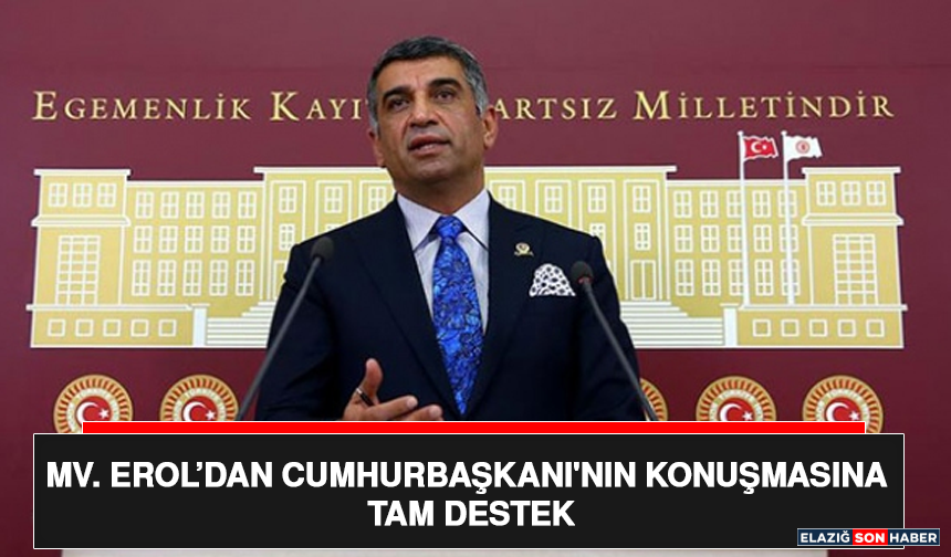 Mv. Erol’dan Cumhurbaşkanı'nın Konuşmasına Tam Destek