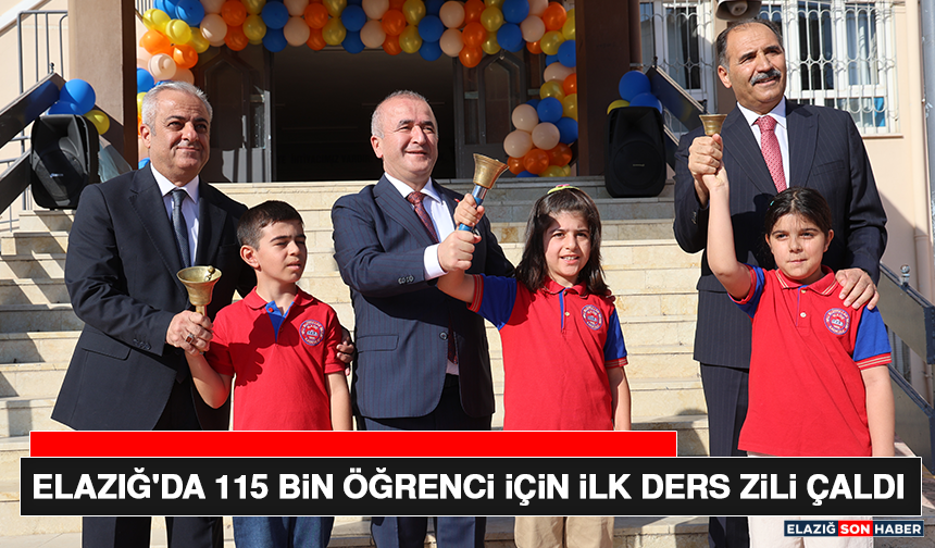 Elazığ'da 115 Bin Öğrenci İçin İlk Ders Zili Çaldı