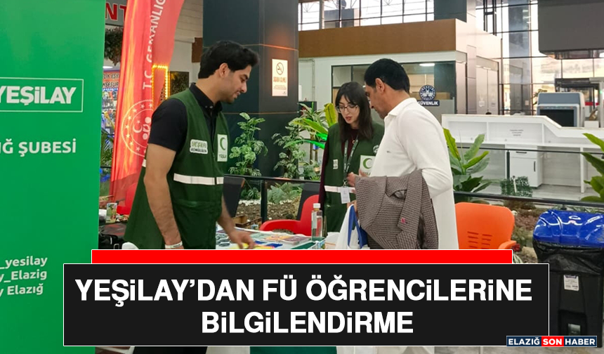 Yeşilay’dan FÜ Öğrencilerine Bilgilendirme