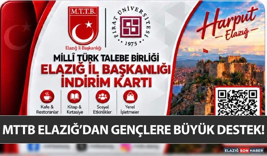 MTTB Elazığ’dan Gençlere Büyük Destek!