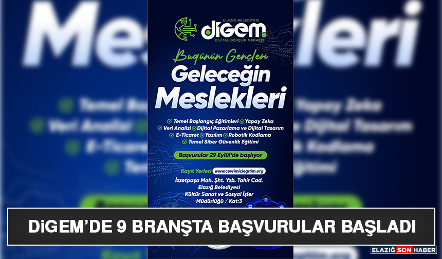 DİGEM’de 9 Branşta Başvurular Başladı