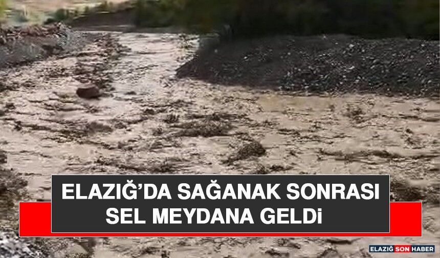 Elazığ’da Sağanak Sonrası Sel Meydana Geldi