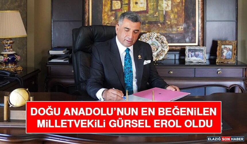 Doğu Anadolu’nun En Beğenilen Milletvekili Gürsel Erol Oldu