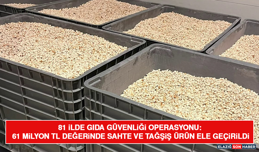 81 İlde Gıda Güvenliği Operasyonu: 61 Milyon TL Değerinde Sahte ve Tağşiş Ürün Ele Geçirildi