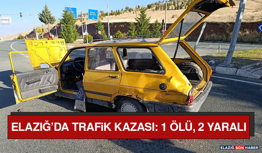 Elazığ’da Trafik Kazası: 1 Ölü, 2 Yaralı