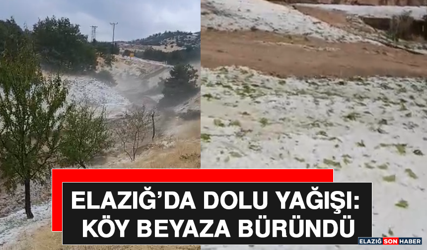 Elazığ’da Dolu Yağışı: Köy Beyaza Büründü