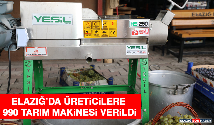 Elazığ’da Üreticilere 990 Tarım Makinesi Verildi