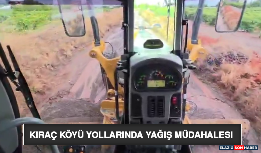 Kıraç Köyü Yollarında Yağış Müdahalesi