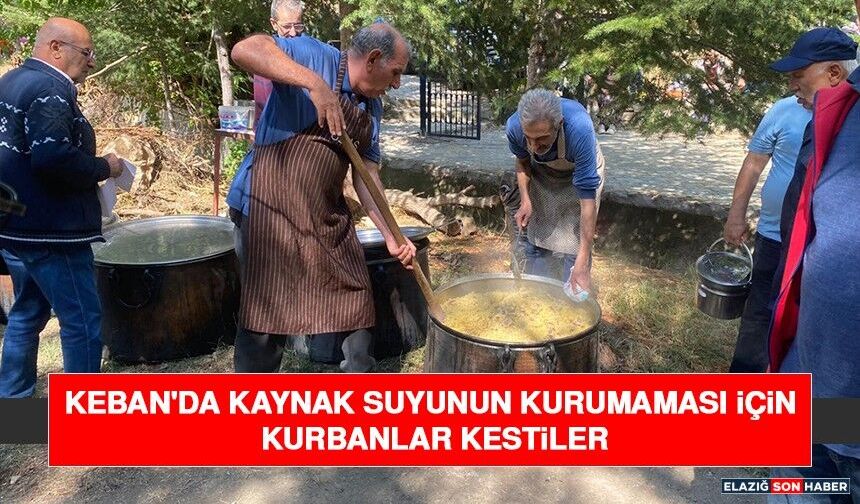 Keban'da Kaynak Suyunun Kurumaması İçin Kurbanlar Kestiler