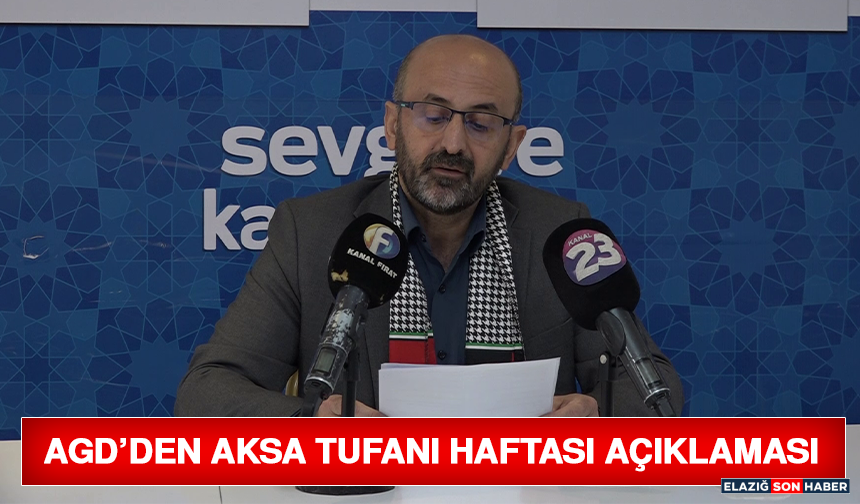 AGD’den Aksa Tufanı Haftası Açıklaması