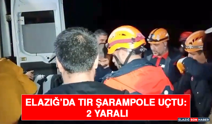 Elazığ’da Tır Şarampole Uçtu: 2 Yaralı