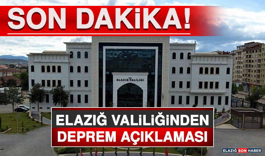 ELAZIĞ VALİLİĞİNDE VALİLİK AÇIKLAMASI