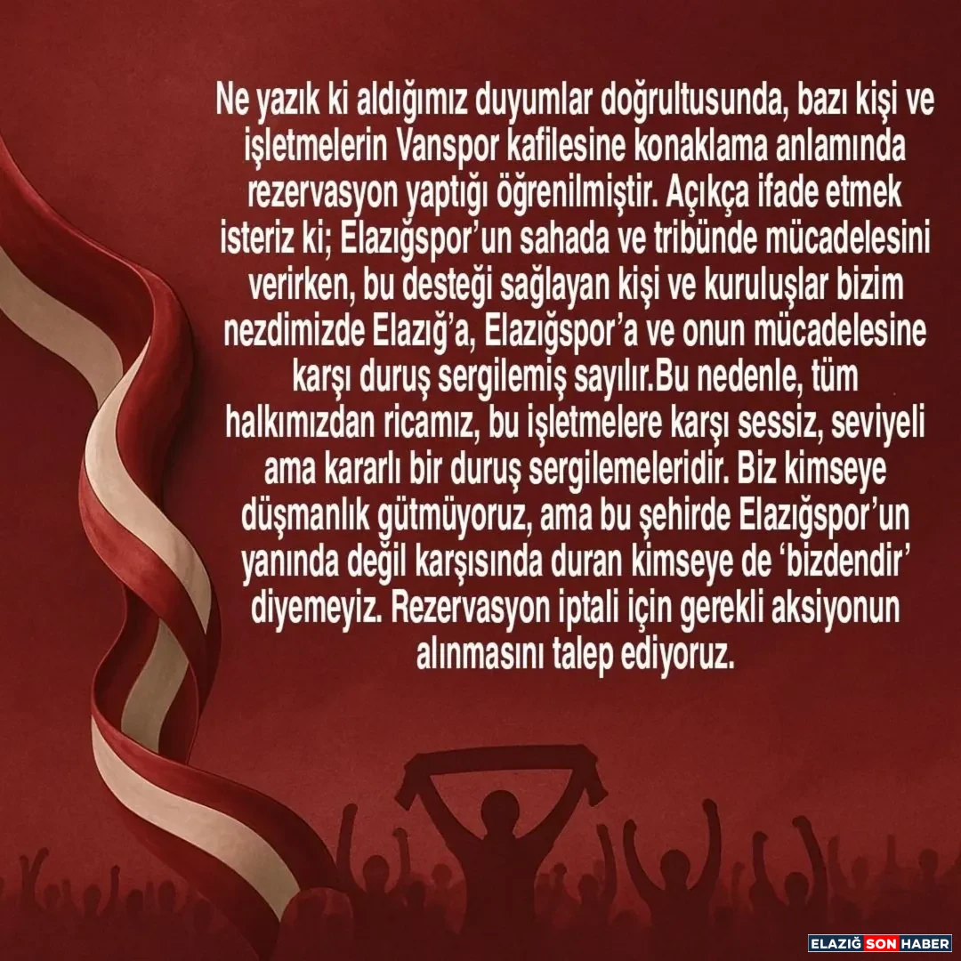 Elazığ Kamuoyunaözellikle Maraton Tribününe Gelecek Taraftarlarımız Oturma Çekirdek Yemek Yok 90 Dakika Takıma Destek (1)