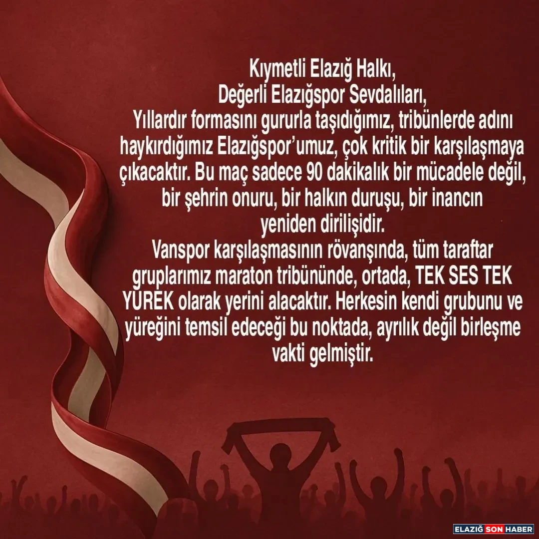 Elazığ Kamuoyunaözellikle Maraton Tribününe Gelecek Taraftarlarımız Oturma Çekirdek Yemek Yok 90 Dakika Takıma Destek (2)