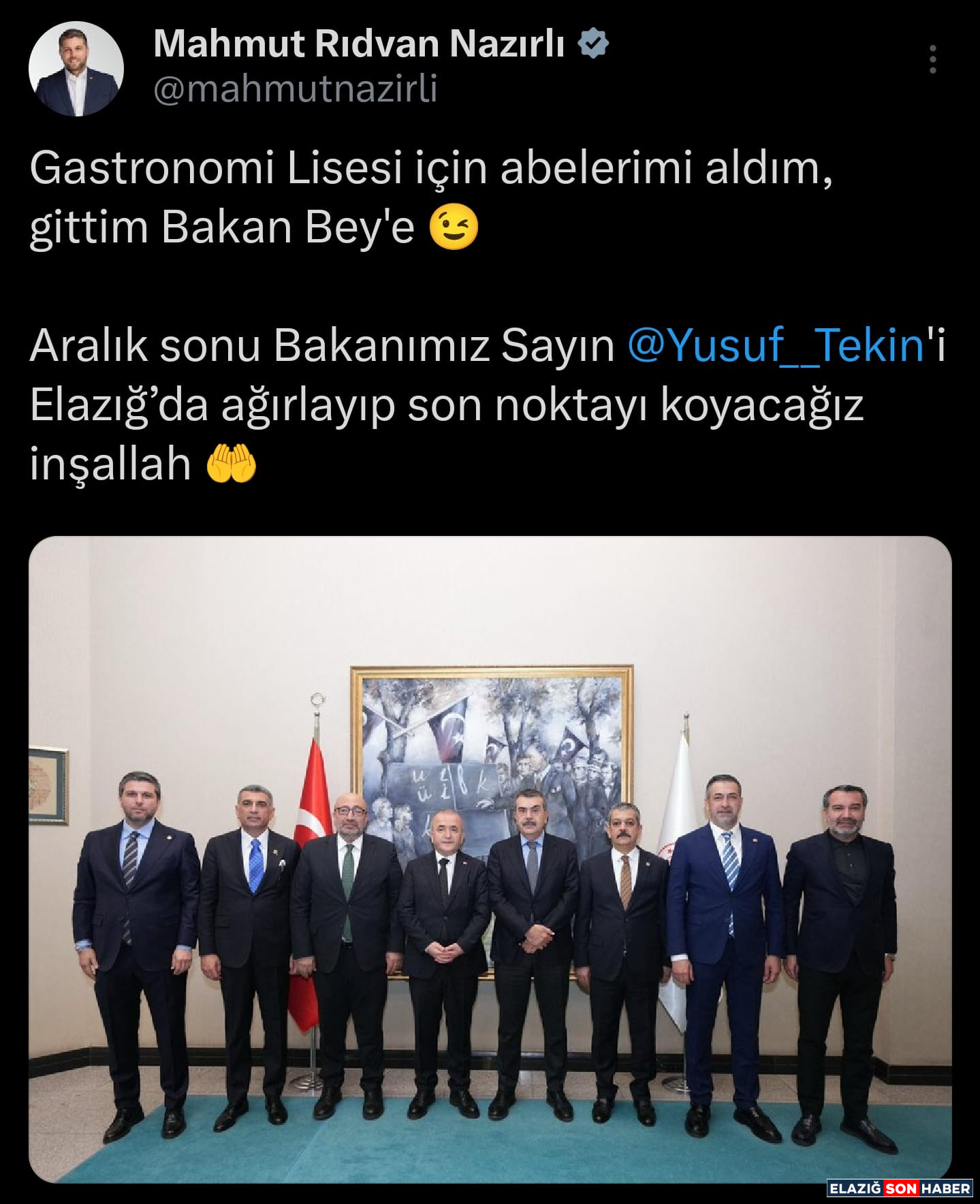 Ak Parti Elazığ Milletvekili Nazırlı