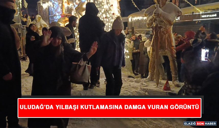 Uludağ'da Yılbaşı Kutlamasına Damga Vuran Görüntü