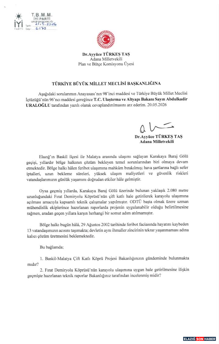 Bakanlık Soru Önergesiş