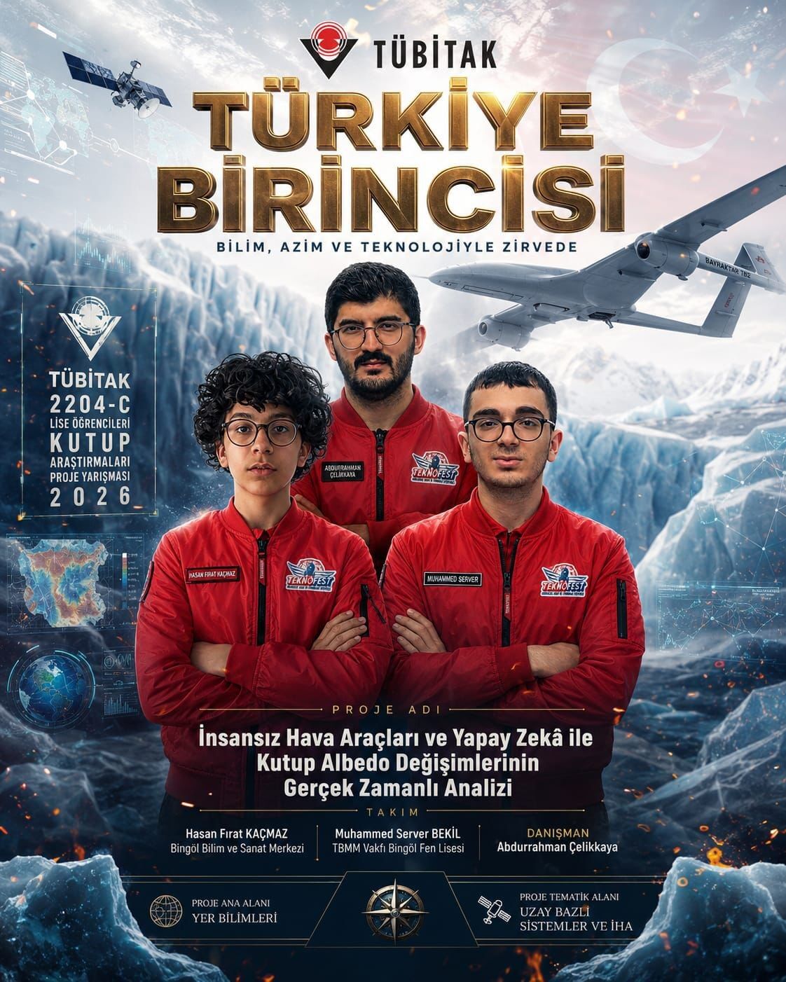 Kutup araştırmaları yarışmasında Türkiye birinciliği Bingöl'ün oldu