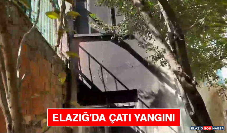 Elazığ'da Çatı Yangını