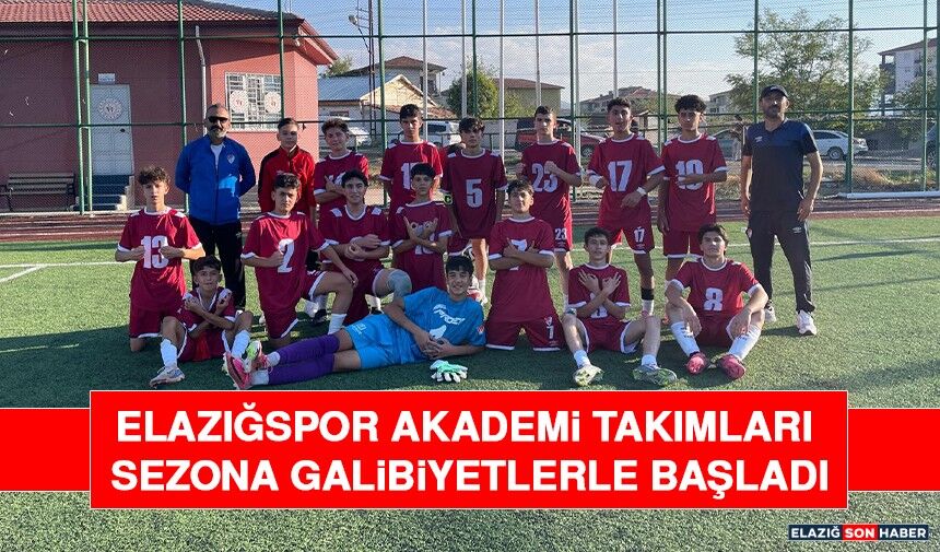 Elazığspor Akademi Takımları Sezona Galibiyetlerle Başladı