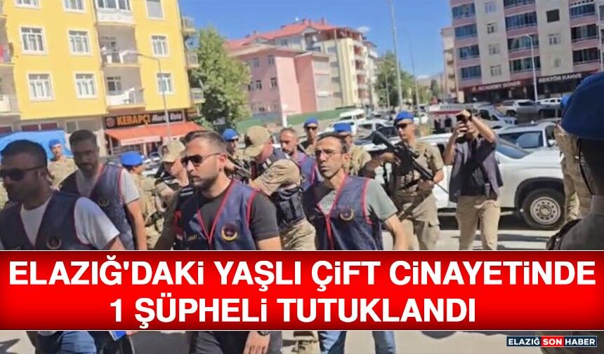 Elazığ'daki Yaşlı Çift Cinayetinde 1 Şüpheli Tutuklandı