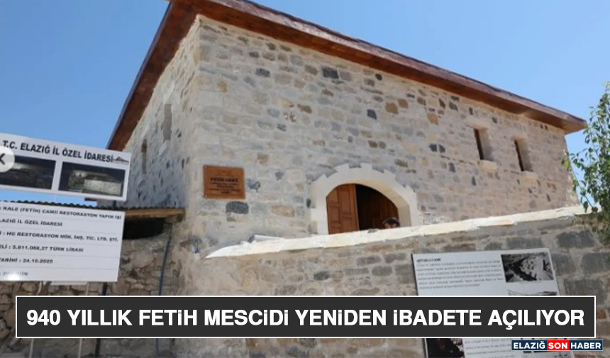 940 Yıllık Fetih Mescidi Yeniden İbadete Açılıyor