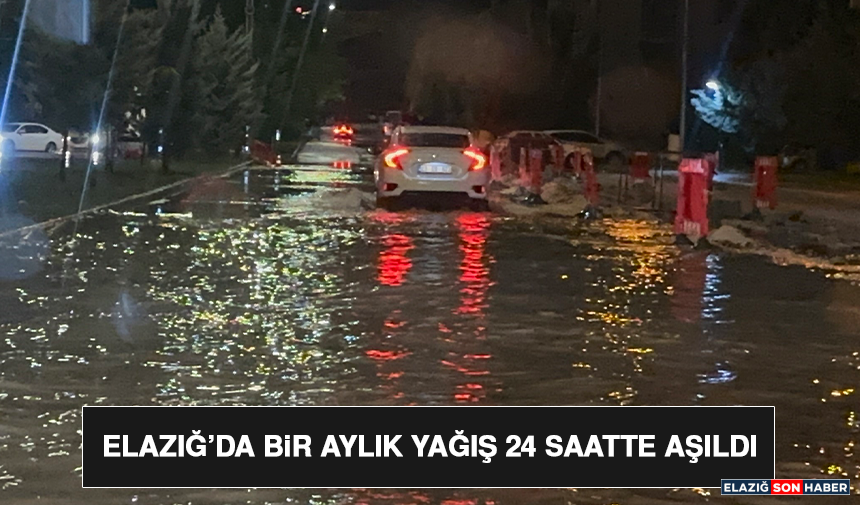 Elazığ’da Bir Aylık Yağış 24 Saatte Aşıldı