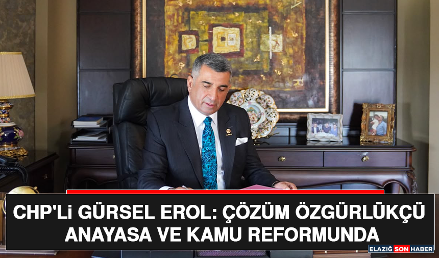 CHP'li Gürsel Erol: Çözüm Özgürlükçü Anayasa ve Kamu Reformunda