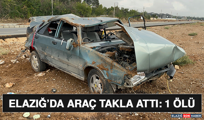 Elazığ’da Araç Takla Attı: 1 Ölü