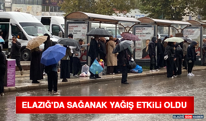 Elazığ'da Sağanak Yağış Etkili Oldu