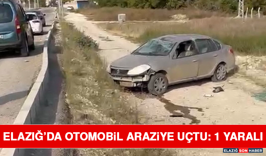 Elazığ’da Otomobil Araziye Uçtu: 1 Yaralı